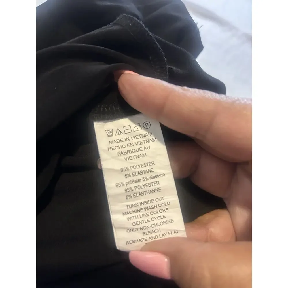 Michael Kors Front Wrap Black Dress Women's Size XL - Picture 6 of 9